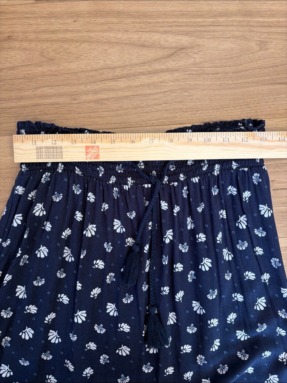 Floral Print Midi Skirt smocked cottagecore - Picture 7 of 11